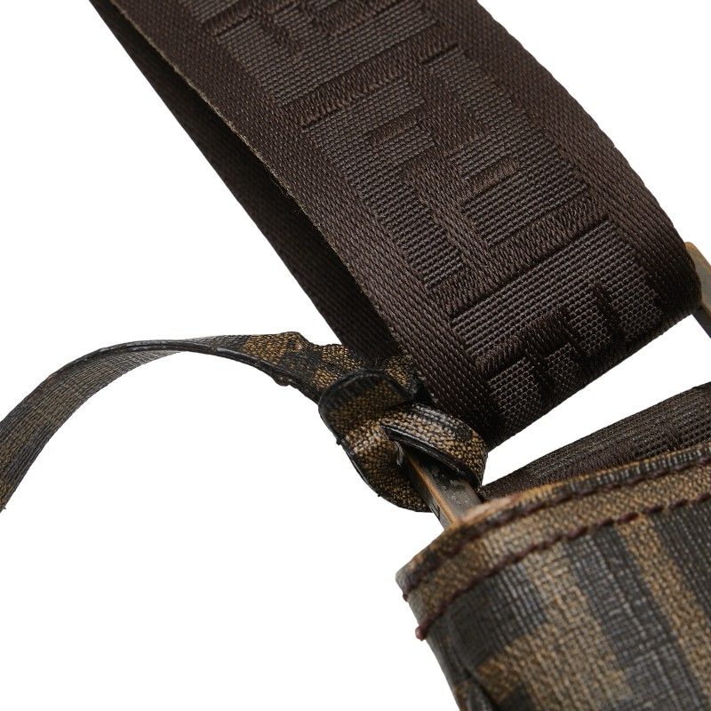 Fendi Zucca Crossbody Shoulder Bag 7va247 Khaki Brown PVC Leather Women Fendi