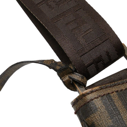 Fendi Zucca Crossbody Shoulder Bag 7va247 Khaki Brown PVC Leather Women Fendi