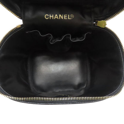 Chanel Vanity Gold Hardware Tote Bag Grained Calfskin Women's