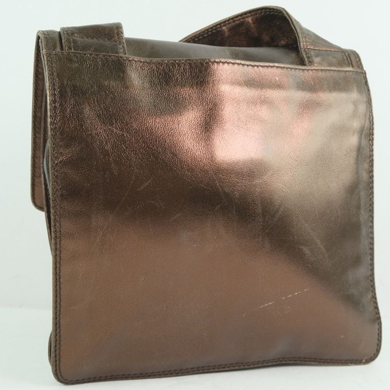 Chanel Calf Bronze Unisex Shoulder Bag