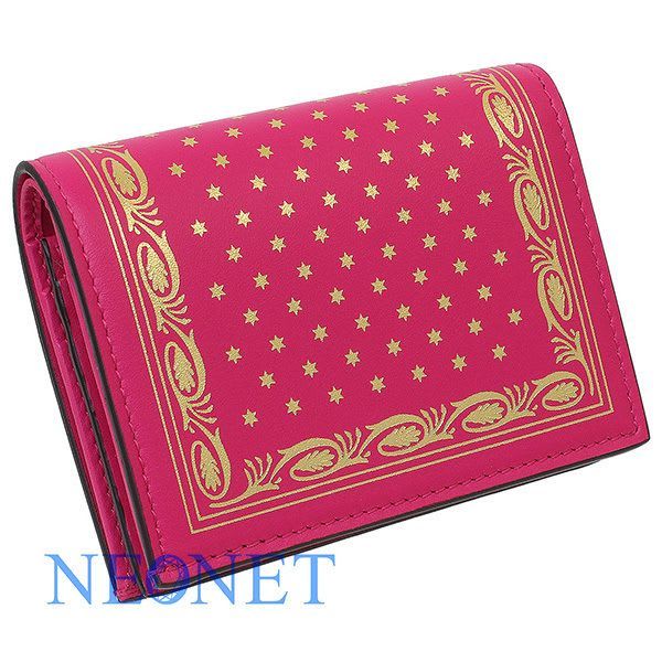 Gucci Guccy Sega Logo Leather Bifold Wallet Pink Box Bag