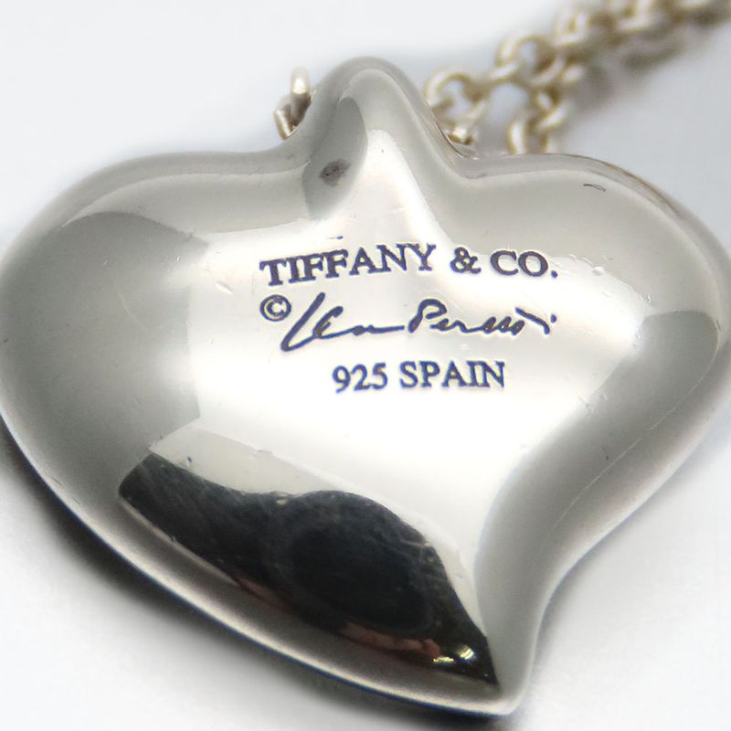 Tiffany & Co Necklace Curved Heart 925 Silver Approx 4.3g Silver Elsa Peretti