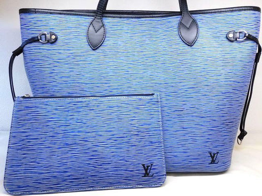 Vuitton M51053 Ub3106 - Epi Denim Neverfull MM Tote Bag Shoulder Bag Leather