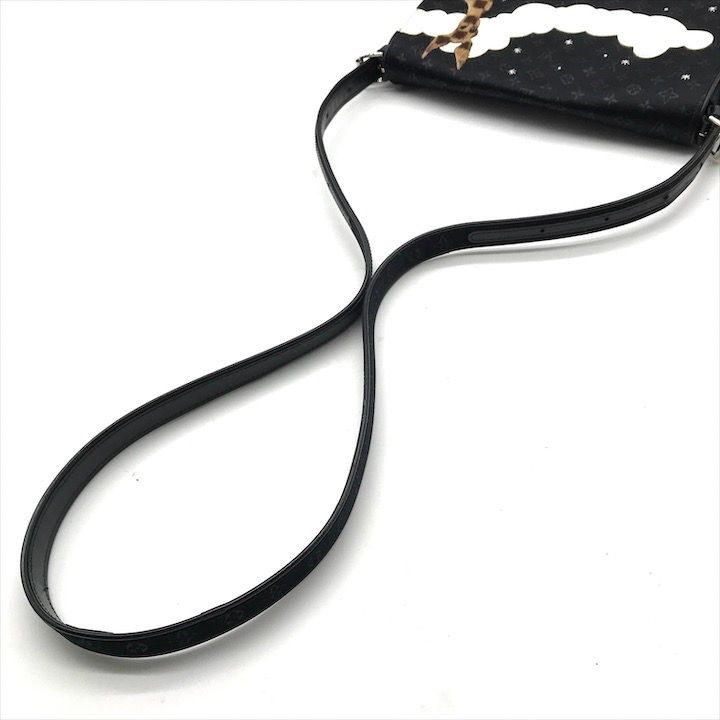 Louis Vuitton Monogram Comte Douffe Satin Shoulder Bag Black Purse