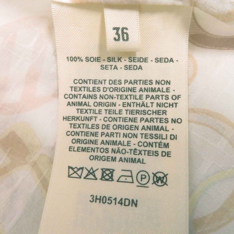 Hermes 23AW 3h0514dn 100% Silk Chaine D'ancre Design Do Re Boucles Pattern