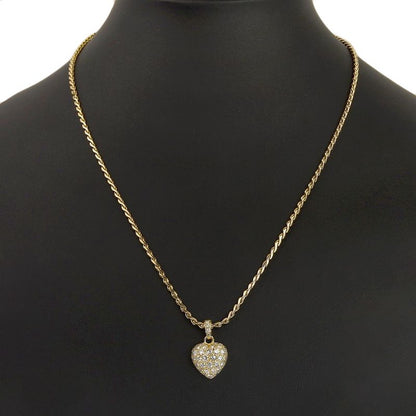 Cartier Heart Pavé 18K Yellow Gold And Diamonds Ladies 19.0g Necklace