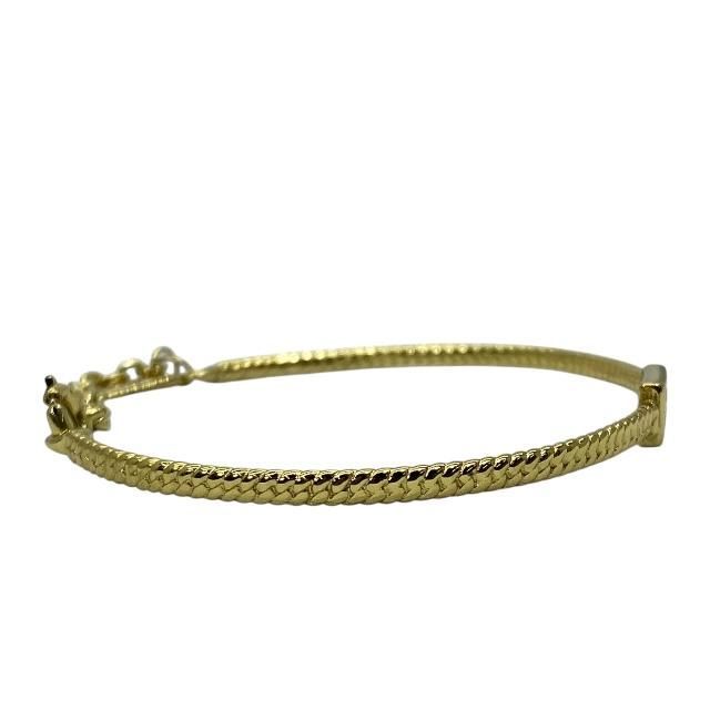 Fendi Baguette Bracelet Bangle Accessories Small FF Logo Gold [size S]