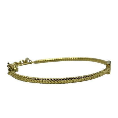 Fendi Baguette Bracelet Bangle Accessories Small FF Logo Gold [size S]