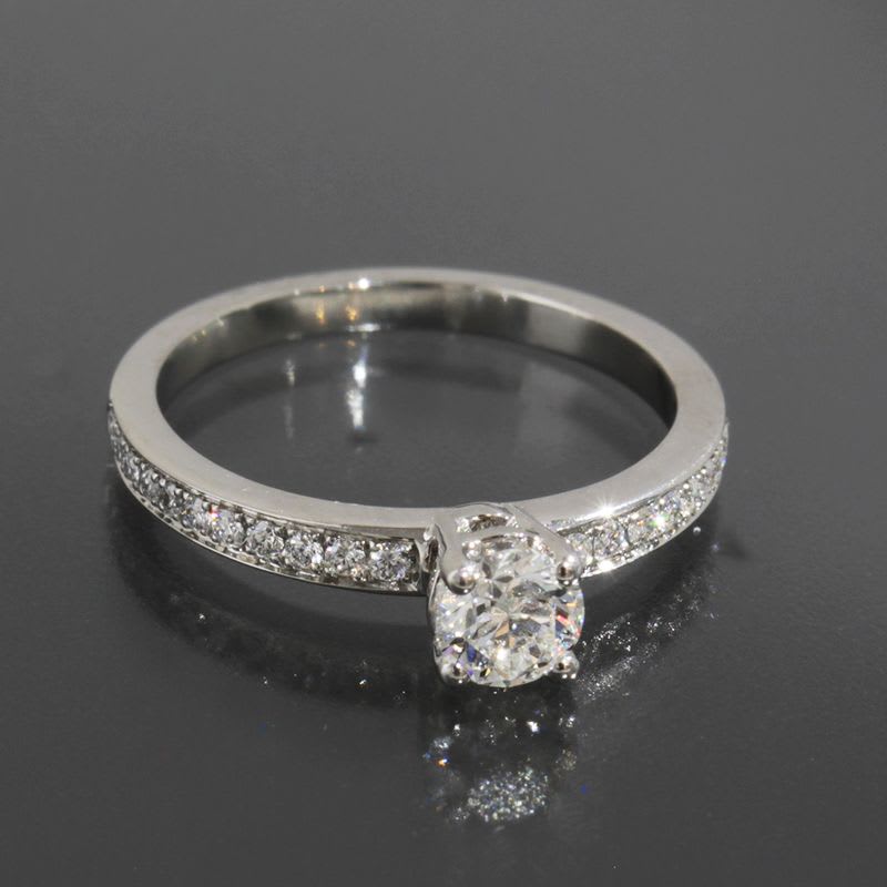 Bvlgari Rome Amor Diamond 0.3 CT Ring No 6 Pt950 Box Gallery E1366