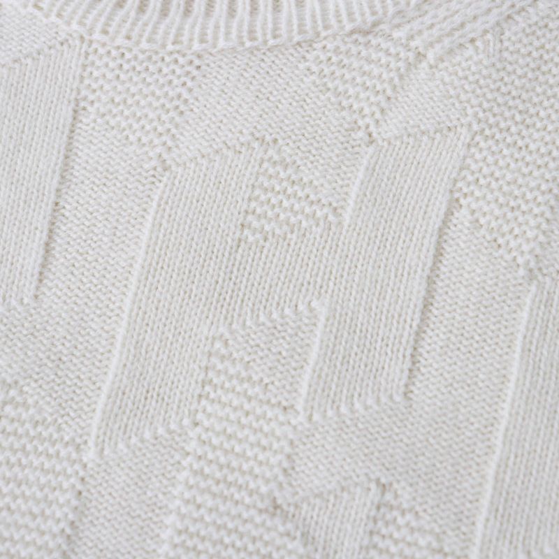 Hermes 23AW 3h2617d4 Wool H Motif Crewneck Long Sleeve Knit Pullover Ivory 34