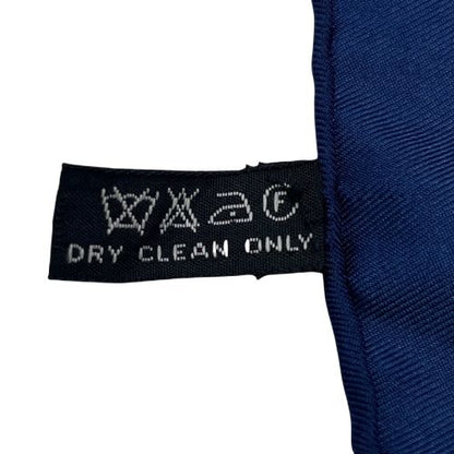 Chanel Scarf Navy Chain-patterned Silk Navy