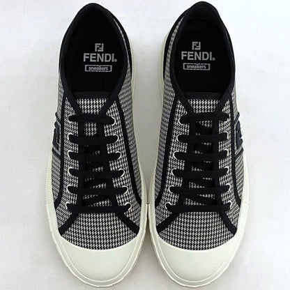 Fendi Sneakers Ec21385 White Black Staggered
