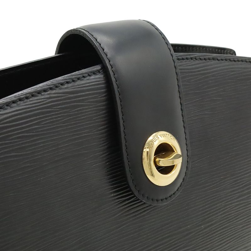 Louis Vuitton Epi Capuchin Shoulder Bag Crossbody Noir Black Gold Hardware