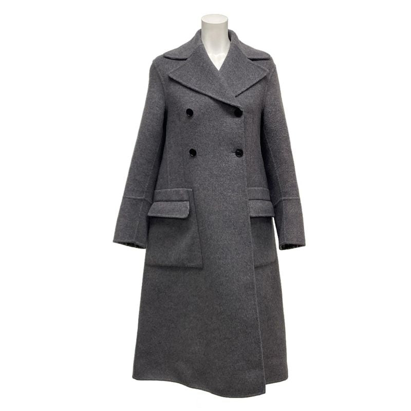 Dior/christian Dior Coat Size USA 2 Ladies - 110m32a1375 Grey Long Sleeves/winte