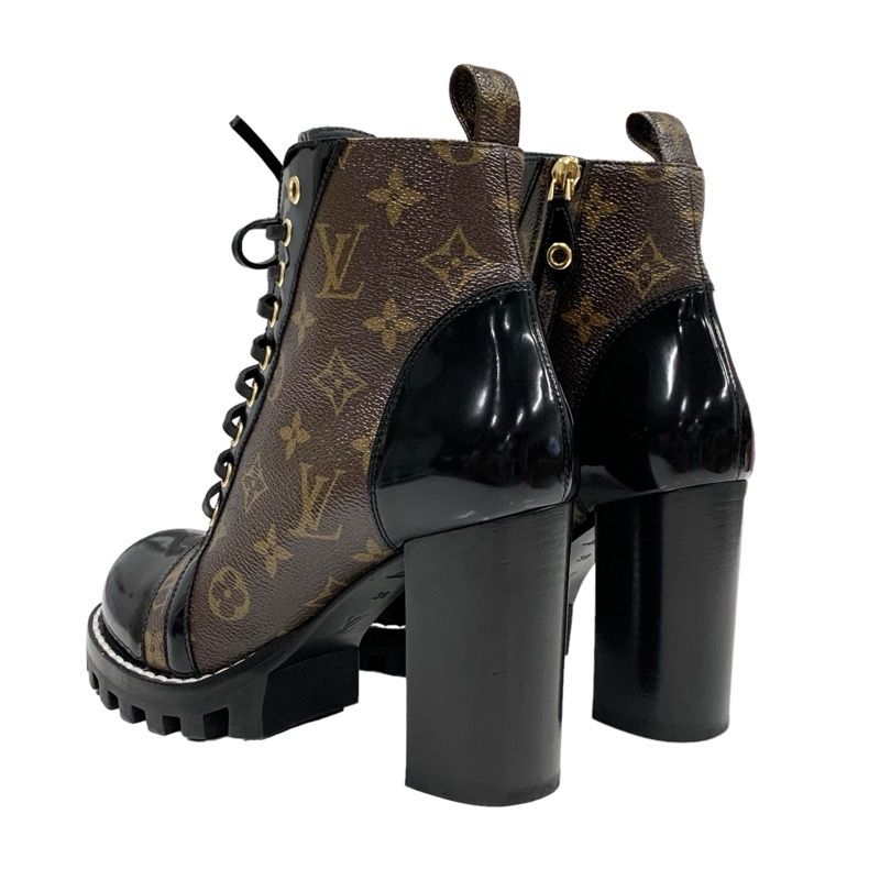 Louis Vuitton Star Trail Line Monogram Boots Short Boots Shoes Leather Brown