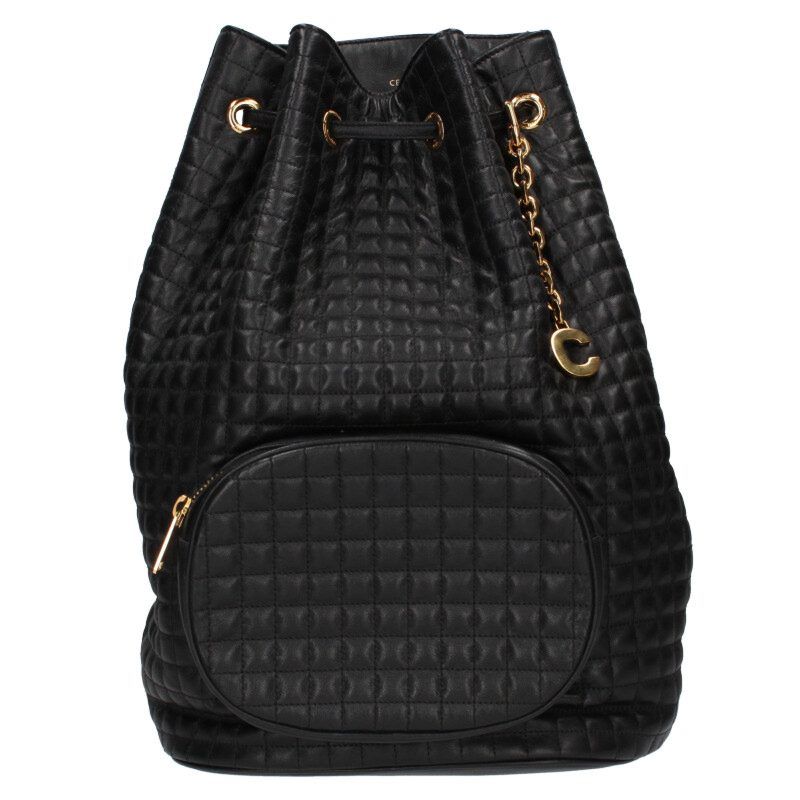 Celine Quilted Ccharm Leather Backpack Women