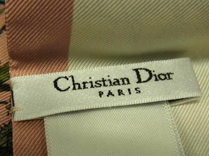 Christian Dior Christian Dior 100% Silk Flower Tulle Ribbon Scarf Pink Beige