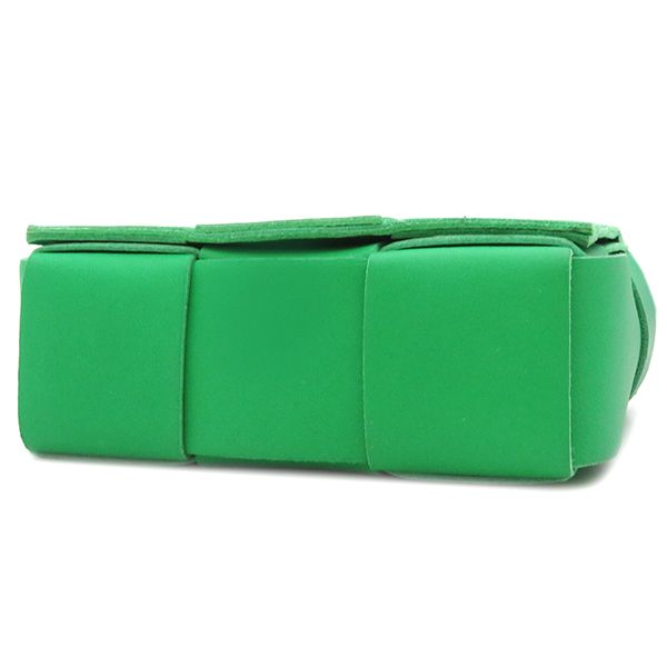 Bottega Veneta Shoulder Bag Candy Cassette Maxi Intrecciato Lambskin Green Gold