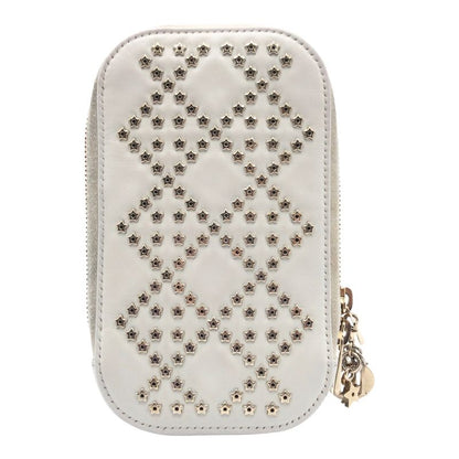 DIOR Lady Dior White Gold Hardware S0872bnhb Shoulder Bag Phone Pouch Phone