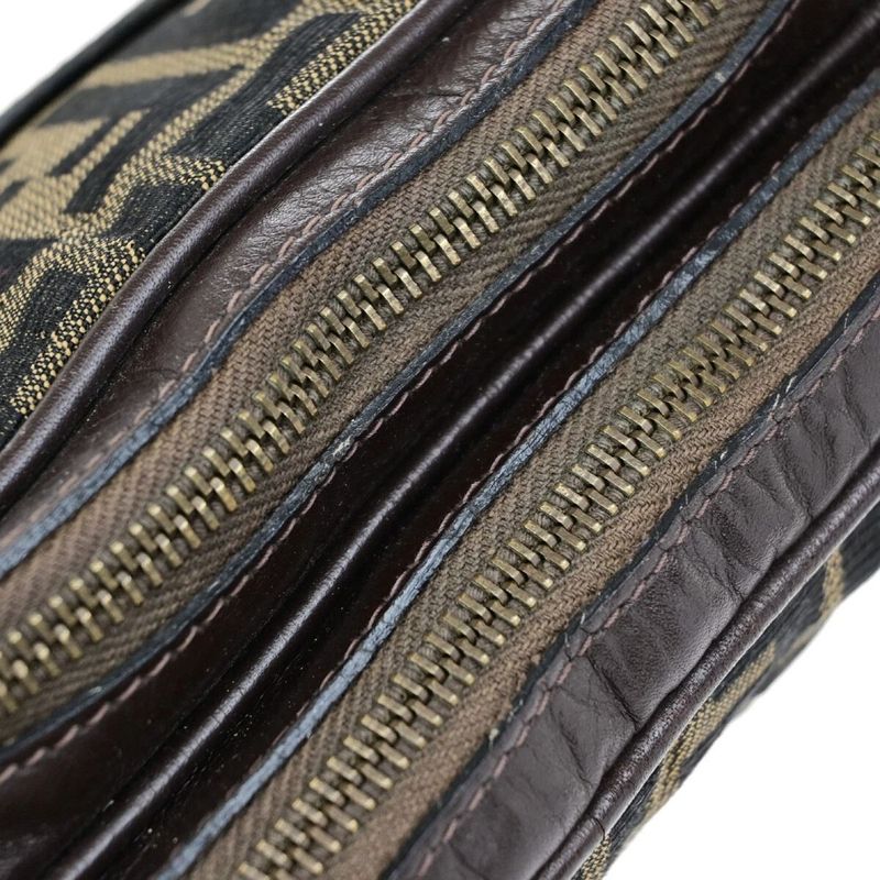 Fendi Shoulder Bag Zucca Pattern Brown 63ka298