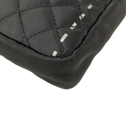 Chanel Shoulder Bag Matelasse Black And White Flap Bag / Silver Hardware /