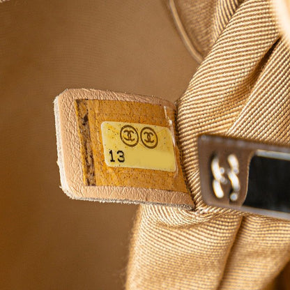 Chanel Matelasse Coco Mark Chain Tote Bag Beige Caviar Skin Women's Chanel