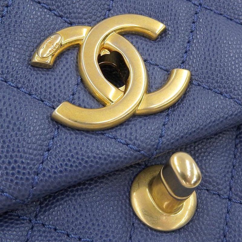 Chanel Quilted Coco Handle Flap Bag S Shoulder