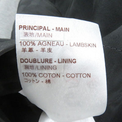 Louis Vuitton Sheepskin Fly Front Suede Leather Stencil Collar Coat Gray 46
