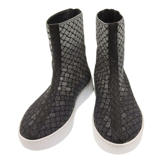 Unused Bottega Veneta Current Tag Intrecciato High Cut Short Boots 36 23cm