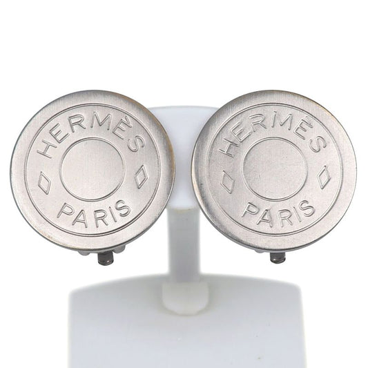 Hermes Serie Bijouterie Fantaisie Silver Metal Ladies 7.3g Earrings