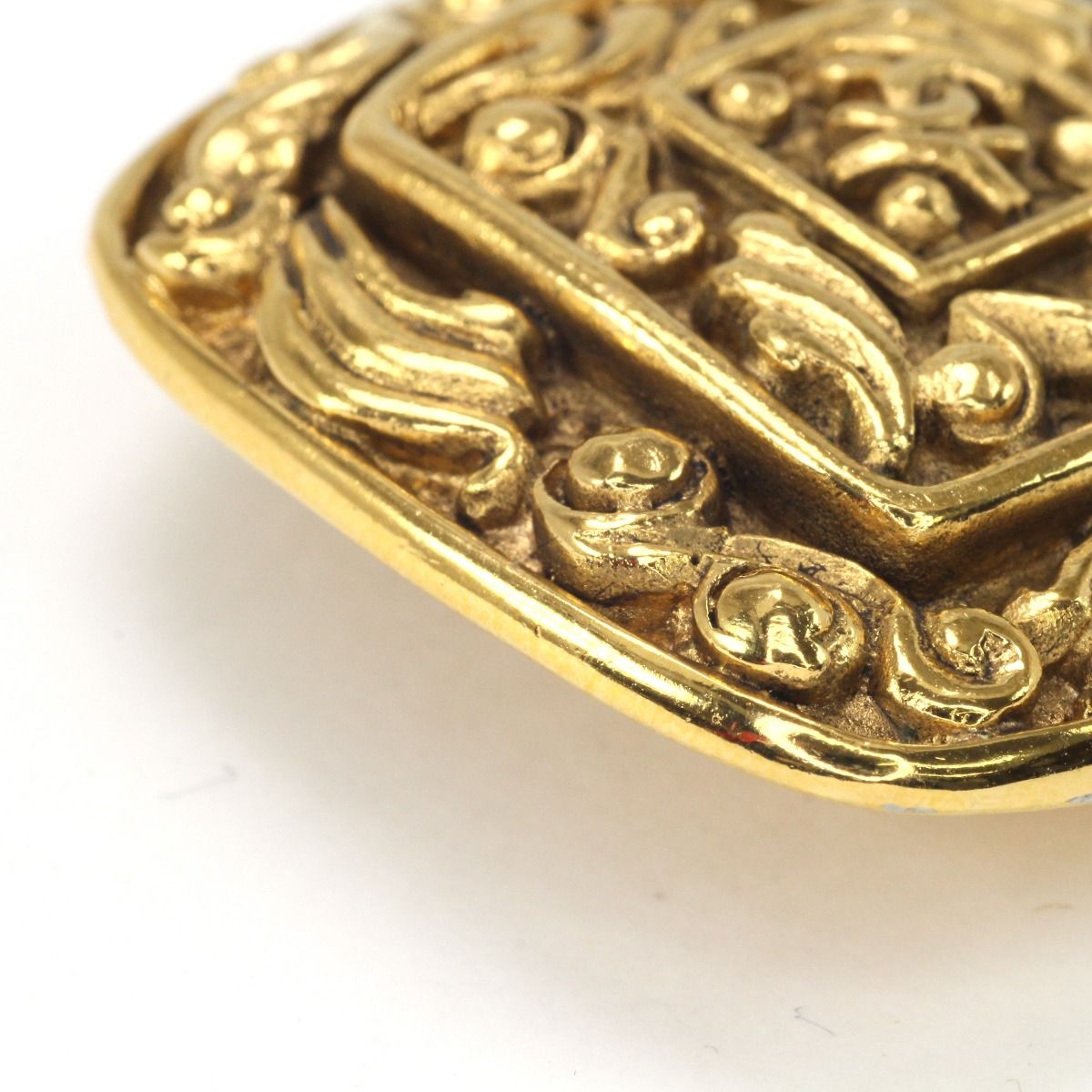 Chanel Coco Mark Brooch Diamond Shape Gold