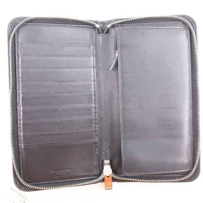 Saint Laurent Paris Round Zipper Shape Push 328558 Cs33e Calf Black Men's Long