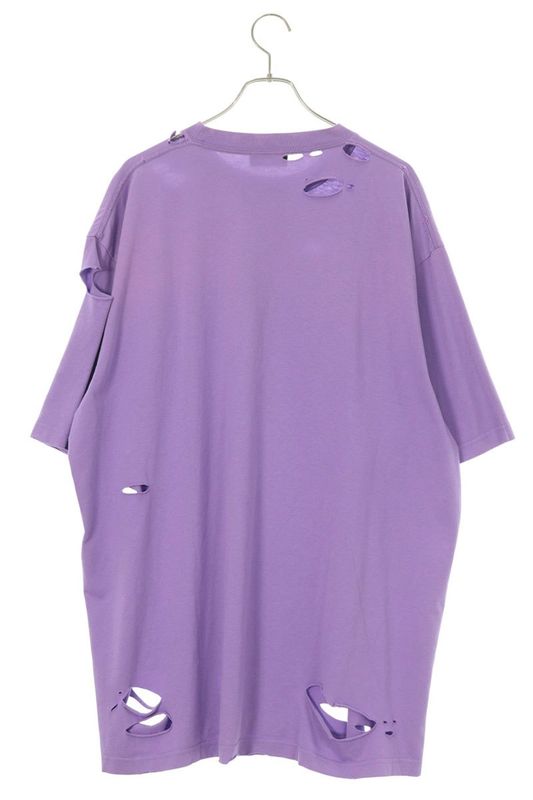 Balenciaga 651795 Tkvb8 Destroyed Logo Print T-shirt Men's S