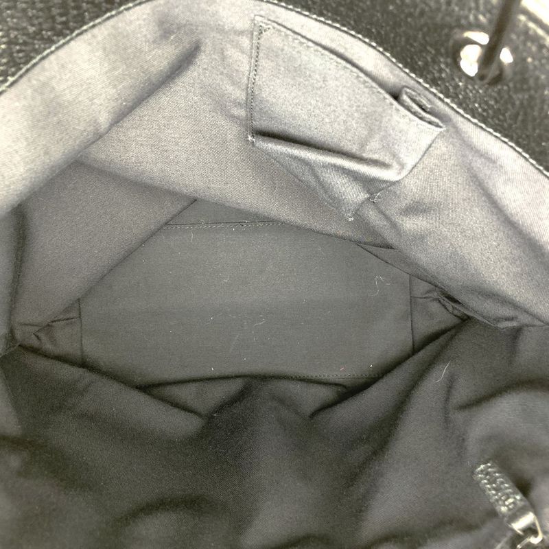 Gucci 120836 Handbag Tote Bag Black GG Canvas Leather Ladies Men Fashion