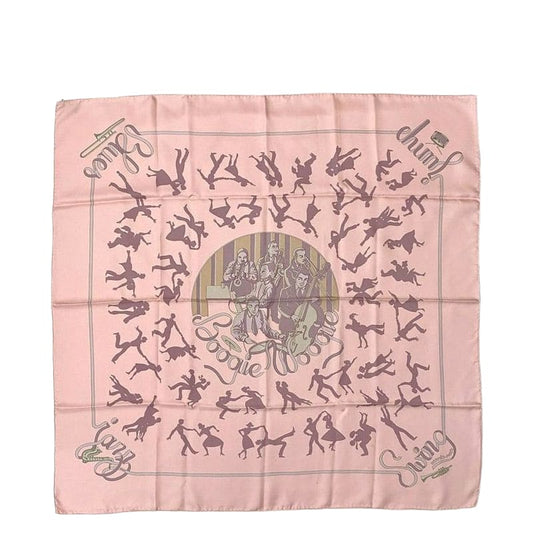 Hermes Scarf Carr 90 Ec21137 Pink Gray