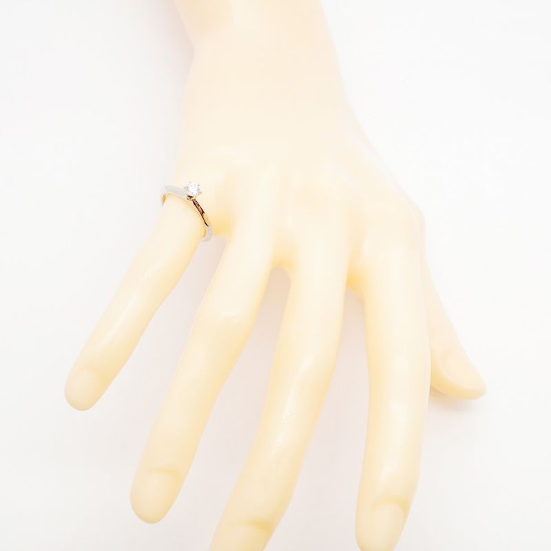 Tiffany & Co Ring Solitaire 1PD Pt950 Platinum Diamond 024ct 8 Ladies