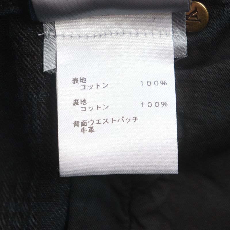  Louis Vuitton 24AW 1afx68 Damier Workwear Cotton Denim Pants Black 29 Made In