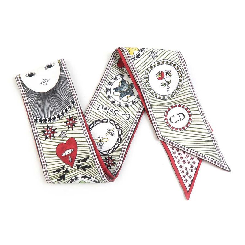 Christian DIOR Twirly Ribbon Scarf