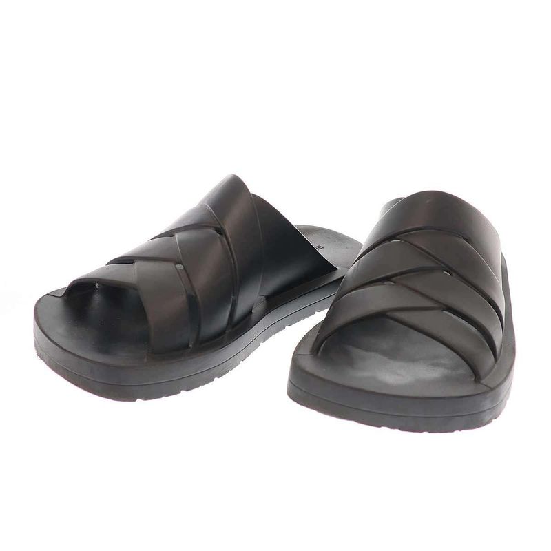 Bottega Veneta 23ss Mule Rubber Sandals Black 42