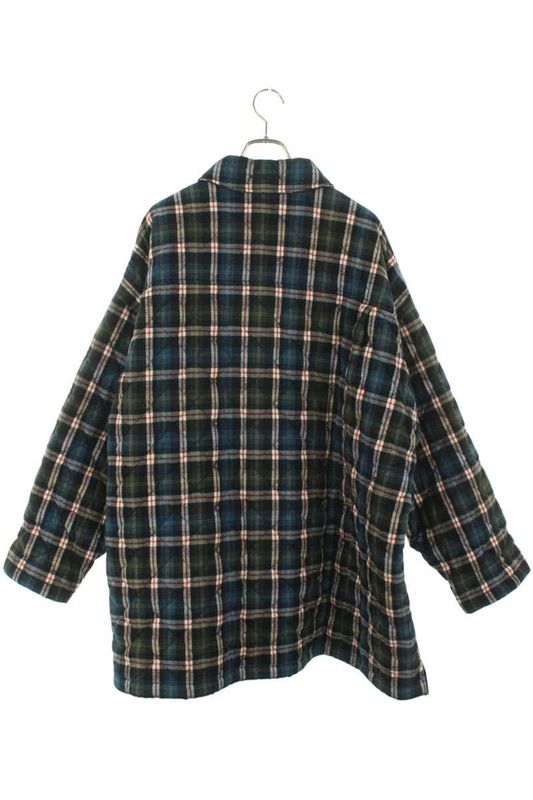 Balenciaga 542159 Tcm03 Cotton Filled Checked Shirt Blouson Men's 46