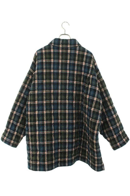 Balenciaga 542159 Tcm03 Cotton Filled Checked Shirt Blouson Men's 46