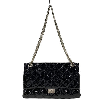 Chanel Shoulder Bag Double Flap Matelasse /255 Black Silver Hardware / Chain