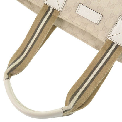 Gucci Sherry Line 155524 GG Canvas White Tote Bag White 1556 Gucci