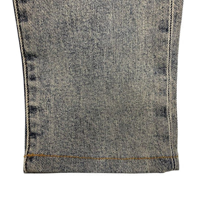 3253 Gucci Denim Jeans Eye Leather Patch 24" Gucci Logo Jeans Used Excellent