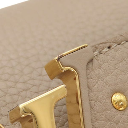 Louis Vuitton 2way Bag Capucines MM Taurillon Leather Beige Gold Hardware
