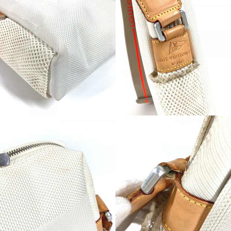 Louis Vuitton Shoulder Bag Weatherly M80637 Canvas White
