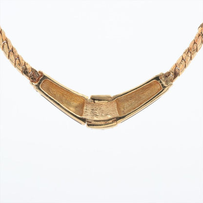 Christian DIOR Choker Necklace GP X Rhinestones Black And Gold Made In Germany