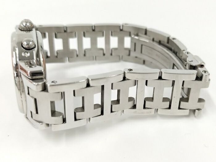 Hermes Clipper Ladies Watch Chronograph SS Quartz Black Dial Cl1310