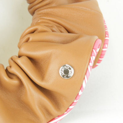 Hermes Claudia Chouche Gold/rose Azalea With Box Hair Accessory Leather Ladies