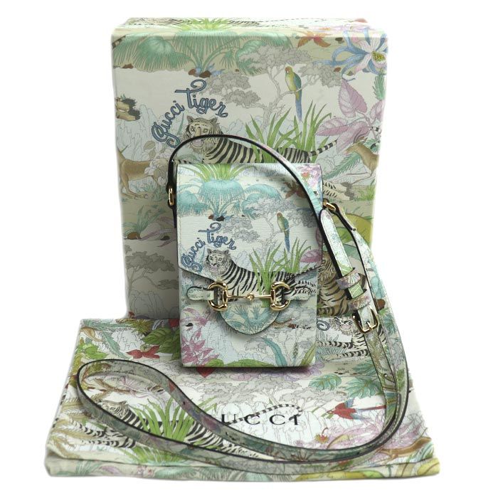 Gucci Taiga - Horsebit 1955 Shoulder Bag Multicolor 625615 Animal Women Preowned